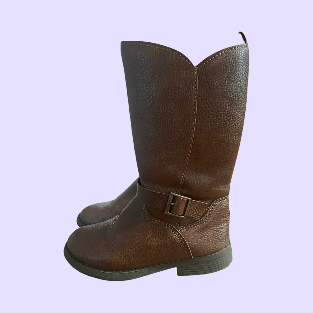 OshKosh B'gosh Brown Boots Toddler Girls Size 9 - Picture 2 of 5